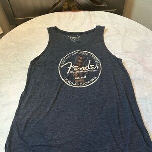 Lucky Brand Gray Fender Graphic Tank